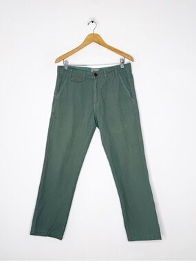 Barbour Utility Clothing Green Chino Pants Mens 32x29 Regular Fit Cotton